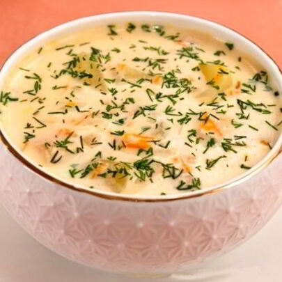 Классический сырный суп с овощами