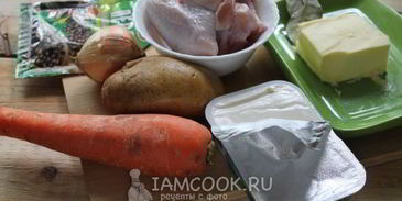 сырный суп по-французски с курицей