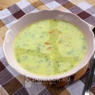 Рецепт Сырного супа пюре с креветками