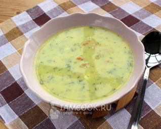 Сырный суп пюре с креветками