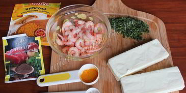 сырный суп пюре с креветками