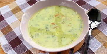 сырный суп пюре с креветками