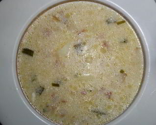 Сырный суп с беконом