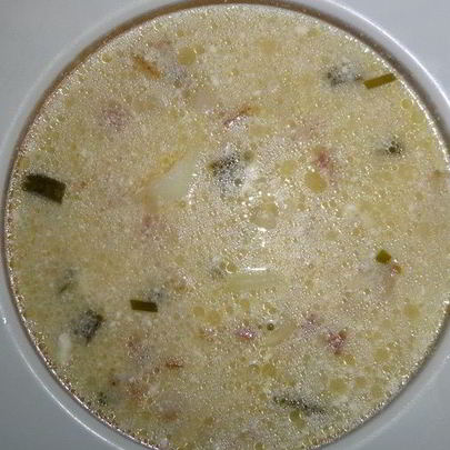 Сырный суп с беконом