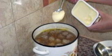 сырный суп с фаршем