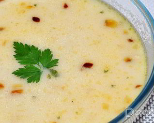 Сырный суп с фасолью