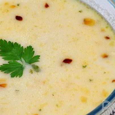 Сырный суп с фасолью