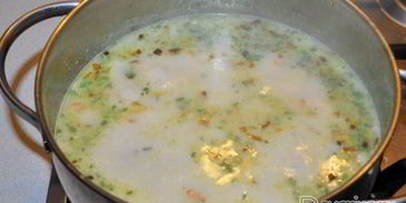 сырный суп с фасолью