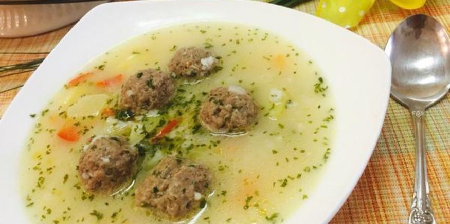 Рецепт сырного супа с фрикадельками