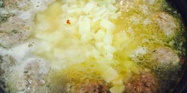 сырный суп с фрикадельками