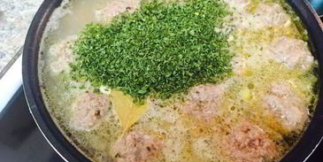 сырный суп с фрикадельками