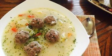 сырный суп с фрикадельками