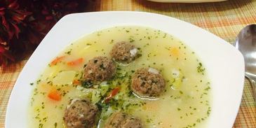 сырный суп с фрикадельками