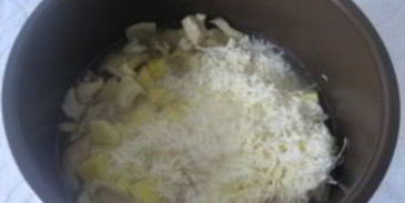 сырный суп с грибами