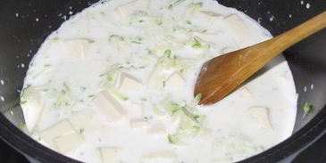 сырный суп с грудинкой