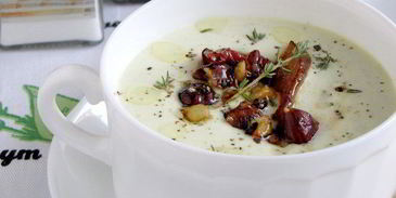 сырный суп с грудинкой