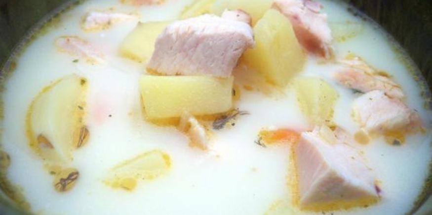 Рецепт сырного супа с копченой курицей