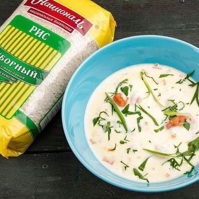 Сырный суп с креветками