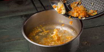 сырный суп с креветками