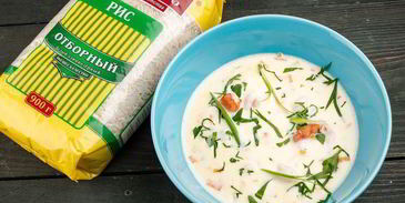 сырный суп с креветками