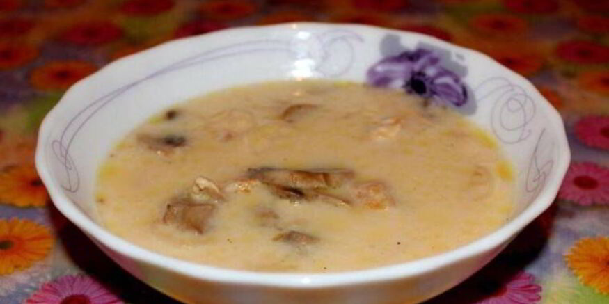 Рецепт сырного супа с курицей и грибами