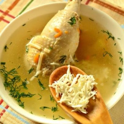 Сырный суп с курицей