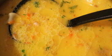 сырный суп с лапшой