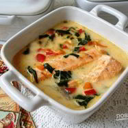 Рецепт Сырного супа с лососем