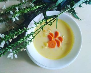 Сырный суп с морковью