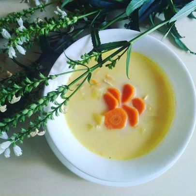Сырный суп с морковью