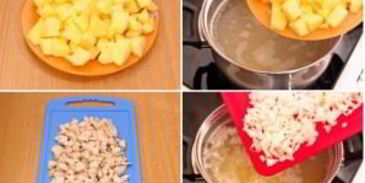 сырный суп с рисом