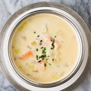 Рецепт Сырного супа с семгой