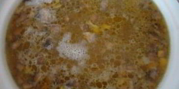 сырный суп с вешенками