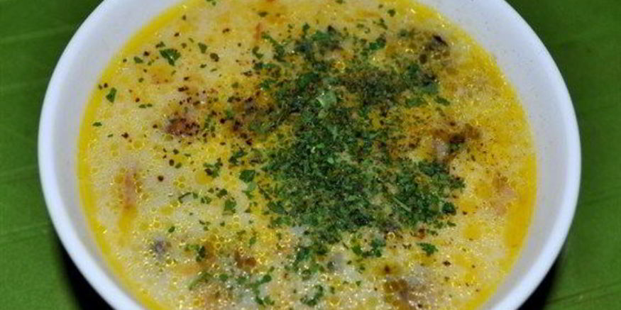 Рецепт сырного супа с зеленью