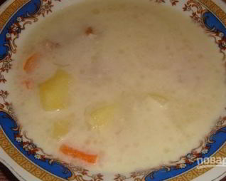 Сырный суп со свининой в мультиварке