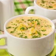 Рецепт Сырного супчика с курицей и рисом