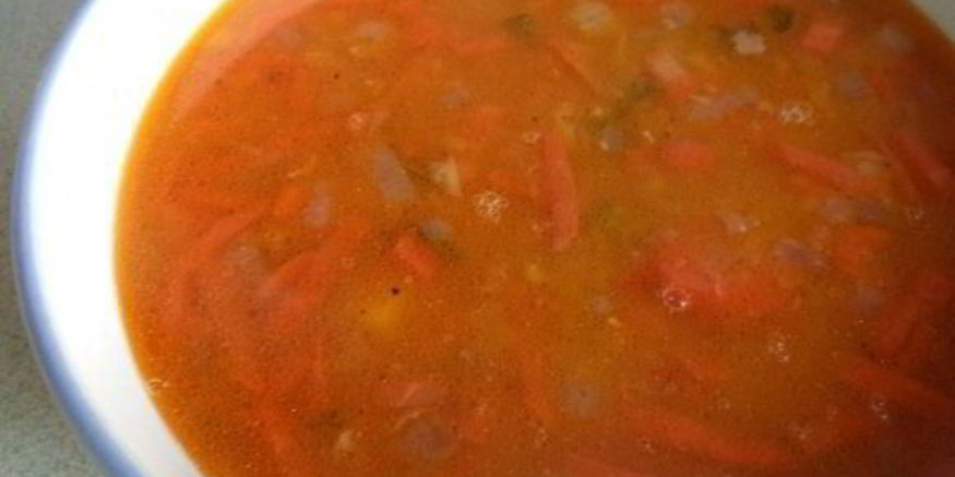 Рецепт томатного супа с чечевицей