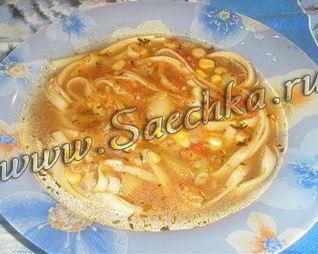 Томатный суп с кукурузой