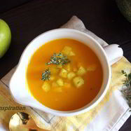 Рецепт Тыквенного супа с тимьяном и яблоками