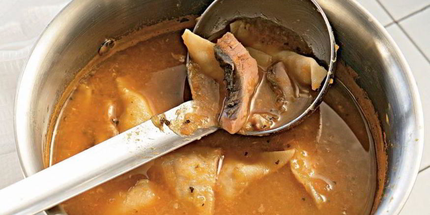 Рецепт балатонской ухи с рыбными пельменями