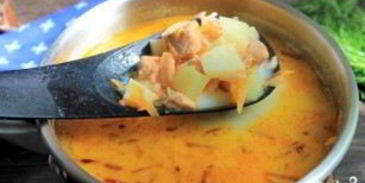 уха из форели по-фински со сливками