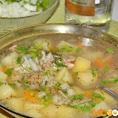 Уха из головы семги