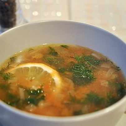 Уха из осетра с томатной пастой