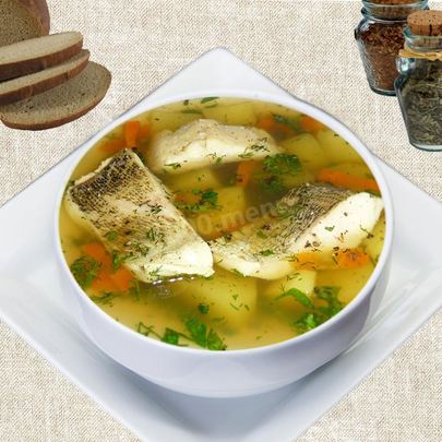 Уха из щуки с перловкой