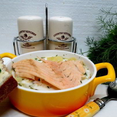 Уха из семги со сливками