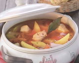 Уха по-царски с блинами