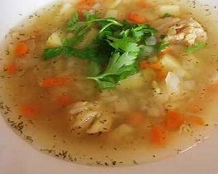 Уха с морскими гребешками