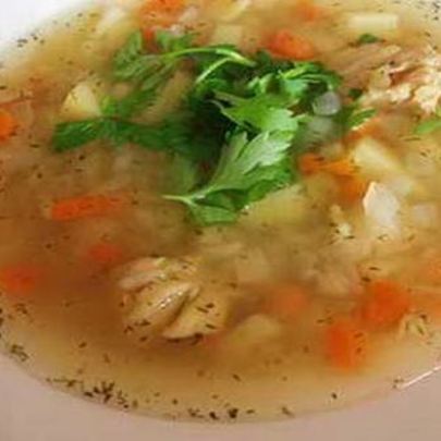 Уха с морскими гребешками