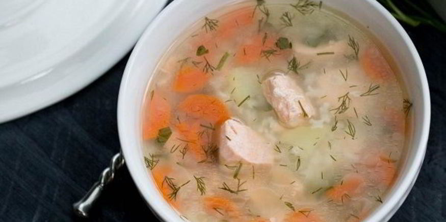Рецепт ухи с семгой
