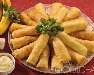 Блинчики с банановой начинкой